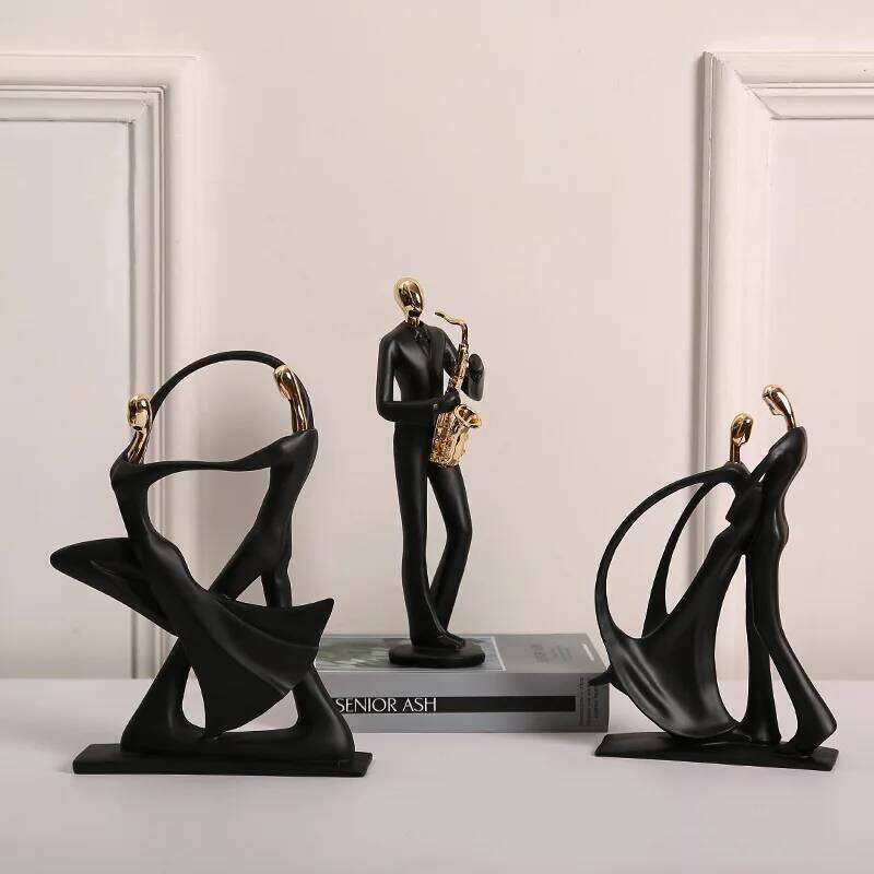 Musician Abstract Music Dance Sculpture Figure Ornament Creative Resin Desktop Jazz Band Characters Musical Figurines Y260202