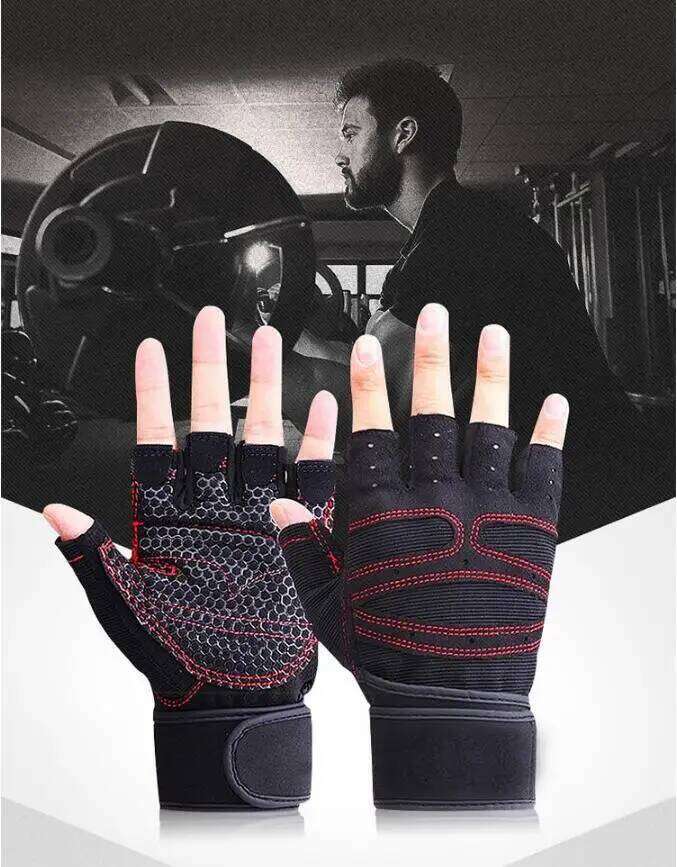 Weight Lifting Gym Gloves with Anti-Slip Palm Crossfit Workout Exercise Training Fitness Bodybuilding for Men and Women XJ260202