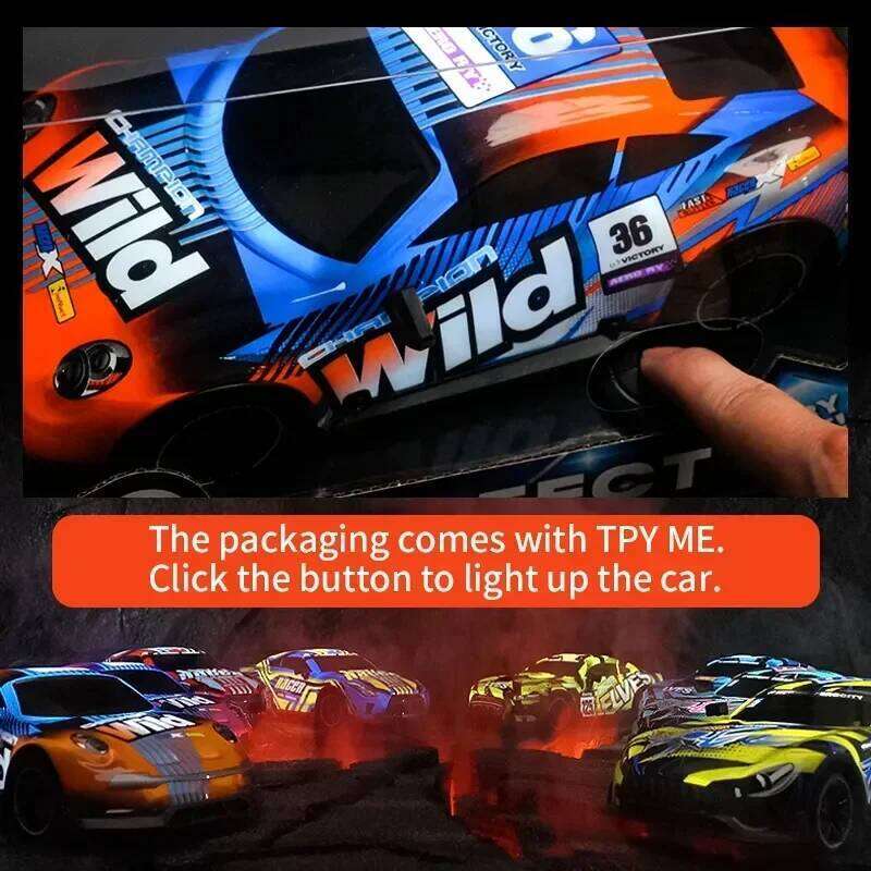 Rc Drift Car Luminous Toy 27Hz 1/18 Simulation Buggy Remote Control Racing Race Electric Vehicle Model Cars Boys Toys Y260131
