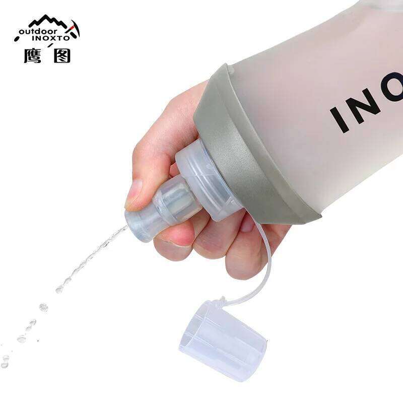 250ml 450ml 500ml PEVA Soft Flask Folding Collapsible Bottle TPU Free Outdoor Sport Portable Water Bag Running Camping Z260202