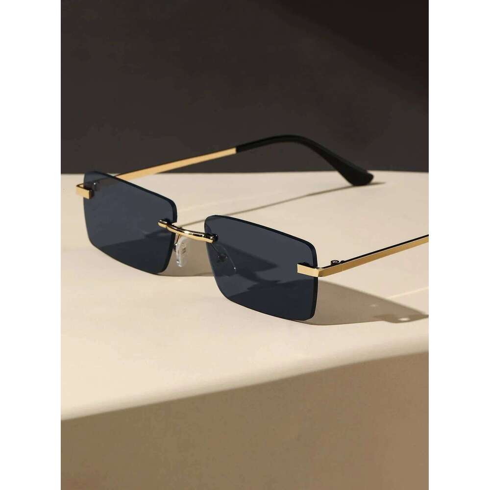 New Unisex Square Frame Fashio Rimless Sunglasses For Outdoor Beach Party H260202