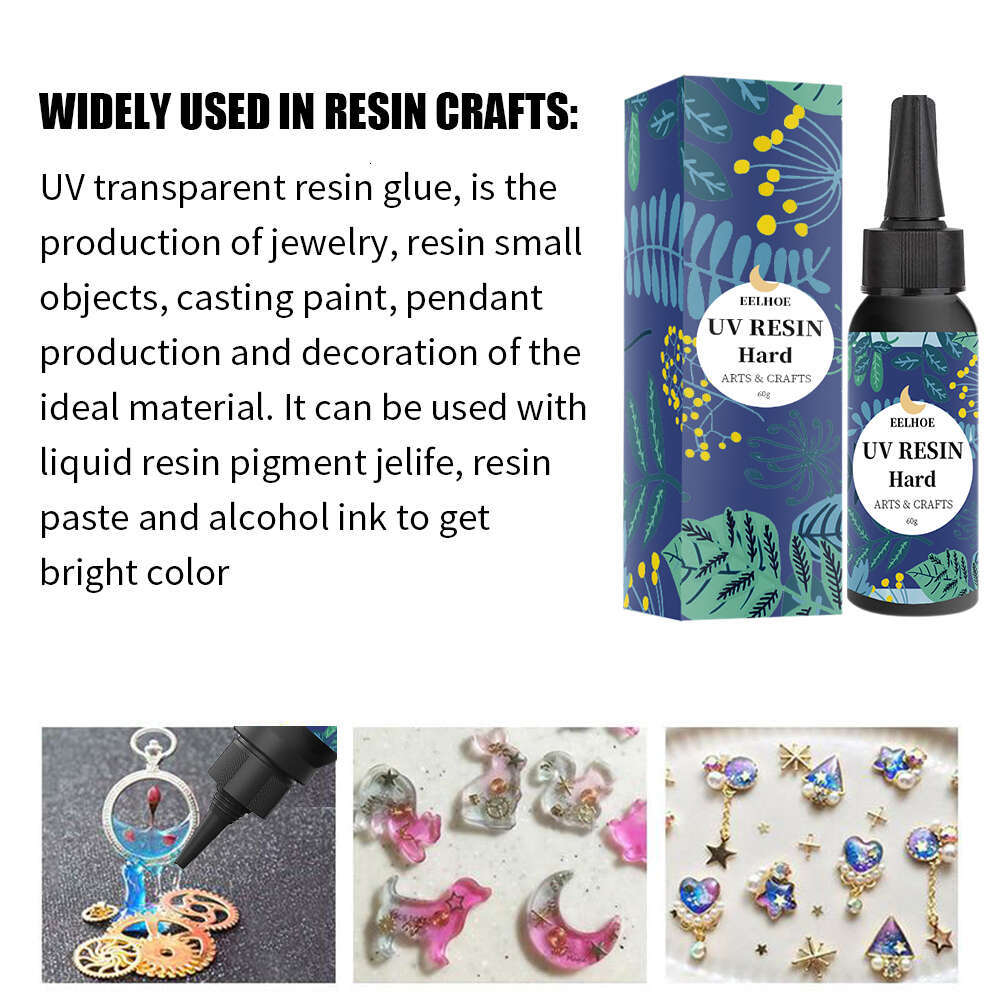 EELHOE High Transparency Resin 100g Nail Art Cochlea UV Shadowless Quick-Drying Glue S260202