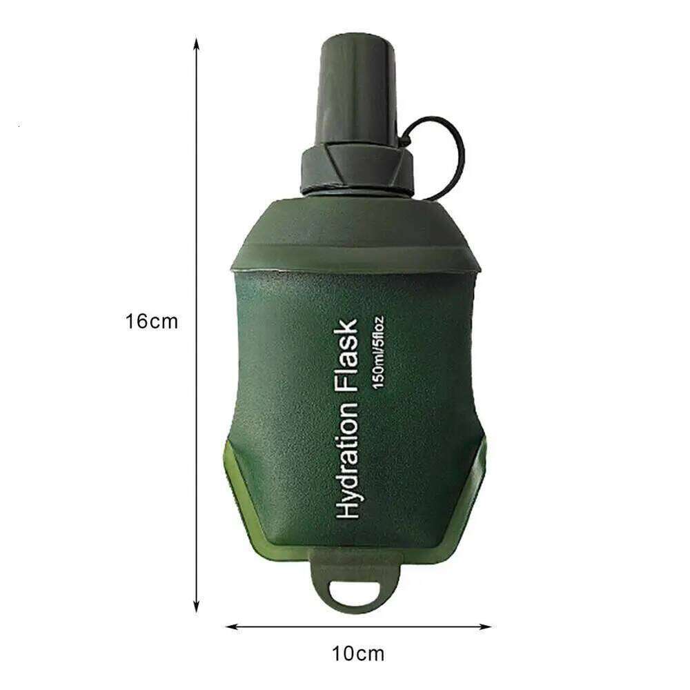 Cycling Tpu Collapsible Soft Water Bottle Flask for Outdoor Sports Bpa Free Leakproof Z260202