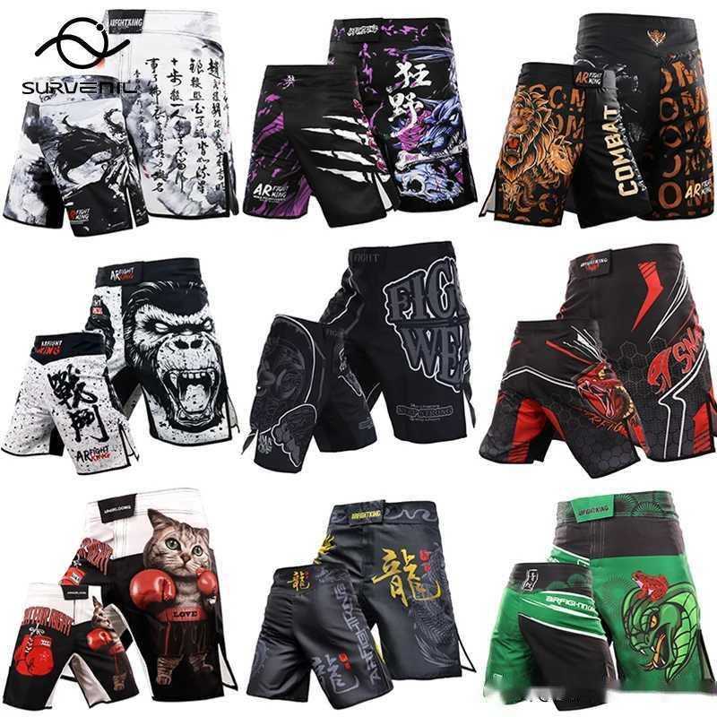 MMA Shorts Kickboxing Short Mens Fight Shorts Mixed Martial Arts BJJ Jiu Jitsu Muay Thai Pants Grappling Boxing Training Trunks L250816