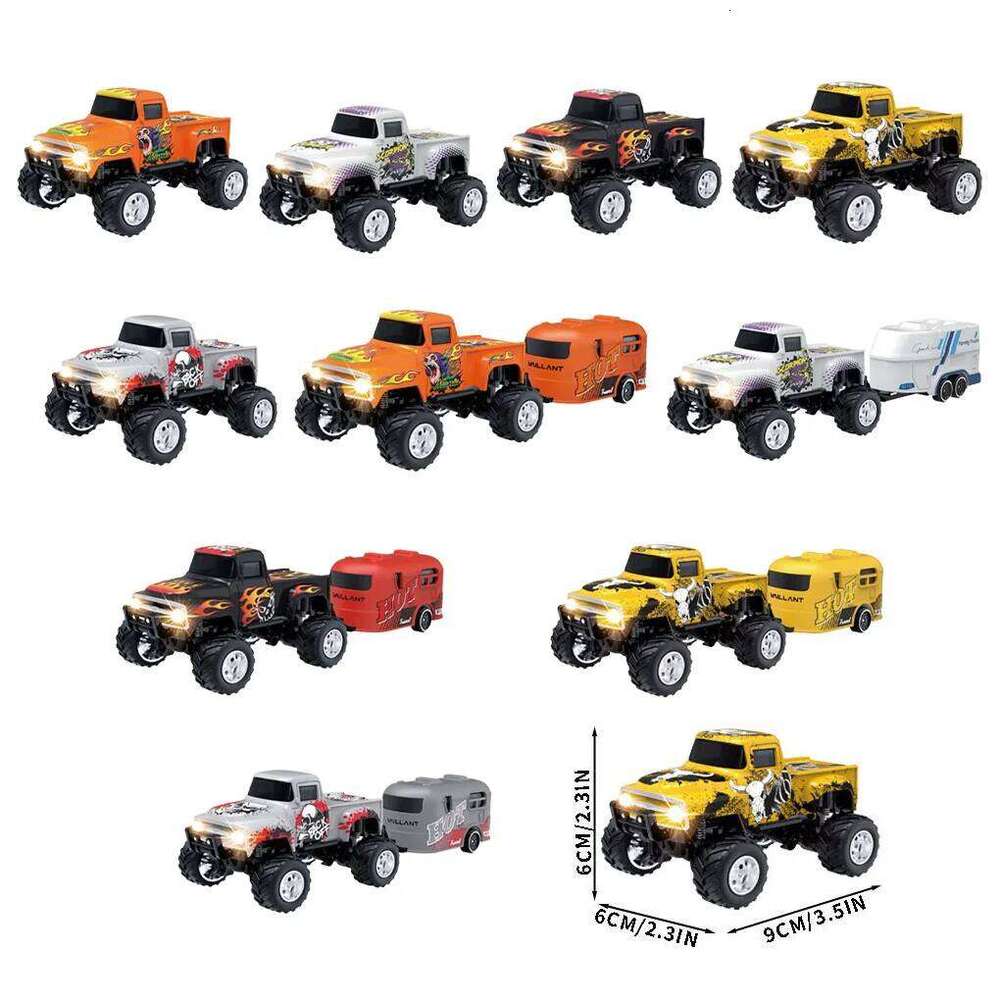 RC Off-Road Truck 1/64 Car Mini 2.4Ghz Remote Control Cars with Cool Spray Painting Pattern Rc Off-road Vehicle Boys Toys Y260131