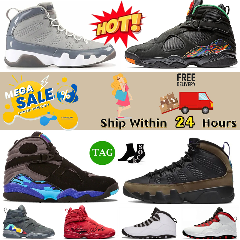 10s Shadow Steel 8s Aqua Basketball Shoes 9s Space men 8 South Beach 9 Cool Grey Fire black 10 Linen Stealth Chicago Mens Trainers Outdoor sneakers 2026