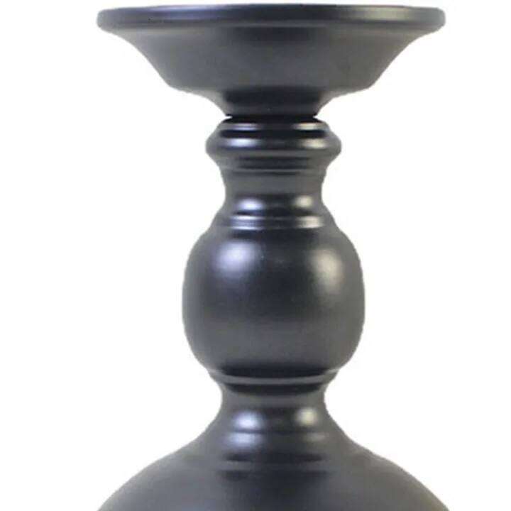 1PC Black Candle Holder Pillar Candlestick Stand for Halloween Easter Farmhouse Fireplace Home Table Centerpiece Decorative Y260131