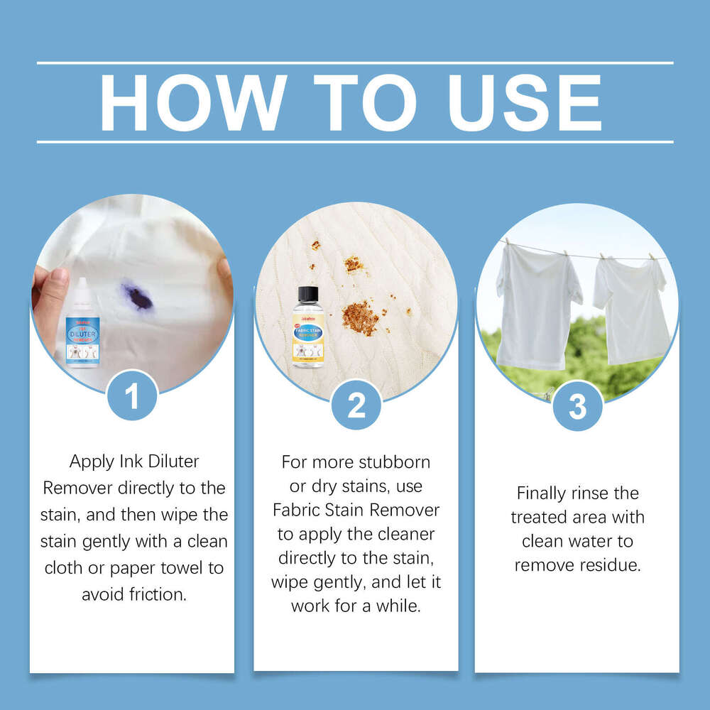 Jakehoe All-in-One Fabric Stain Remover Gentle Cleaning for Clothes Removes Oil Stains and Protects Colors S260202