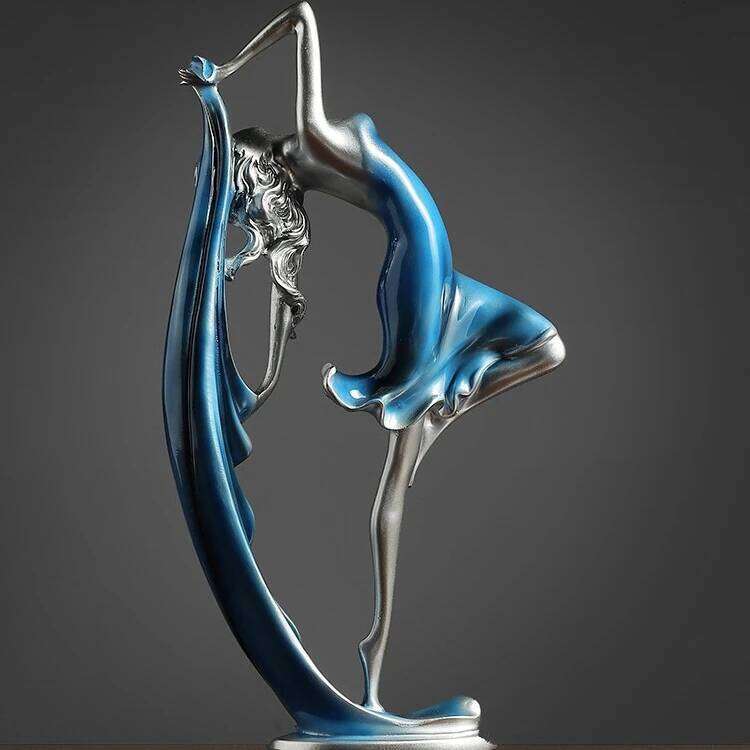 European Beautiful Dancing Decoration Resin Elegant Girl Craft Ornament Living Room Fashion Figure Sculpture Y260202