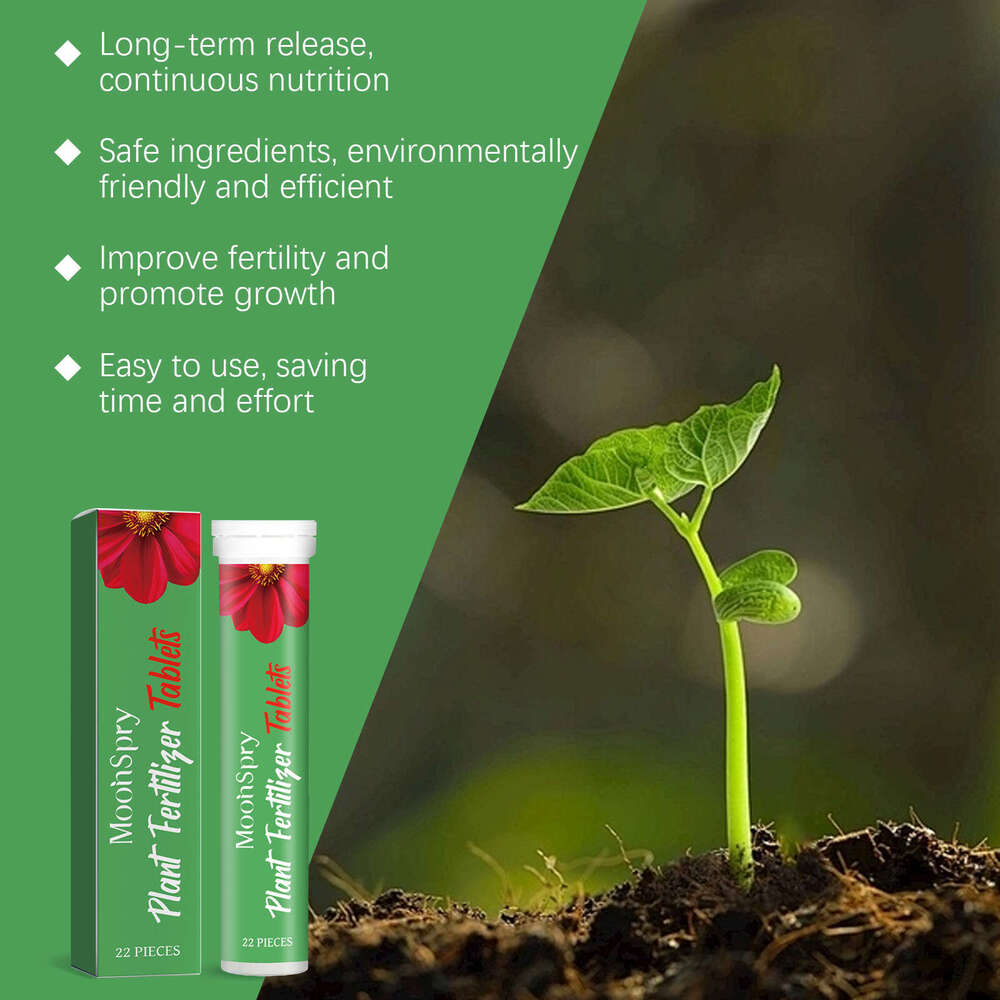 MoonSpry Organic Slow Release Green Plant Potted Nutrition Planting Concentrated Fertilizer Effervescent Tablets S260202