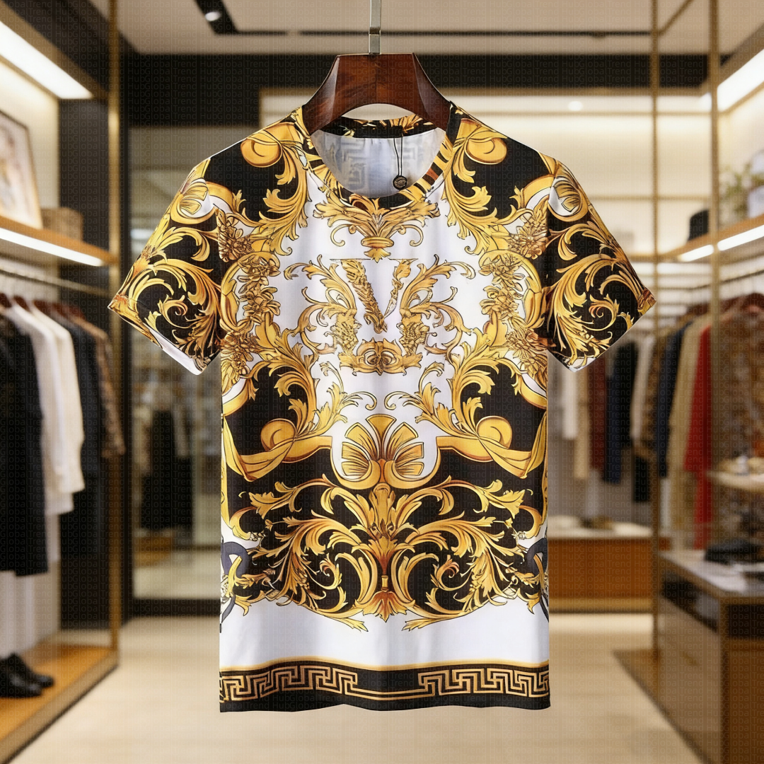 Men's Designer t shirt Hot Sale! Unisex Rainbow Medusa T-Shirts Baroque Print Short Sleeve Casual Tees for Party & Street