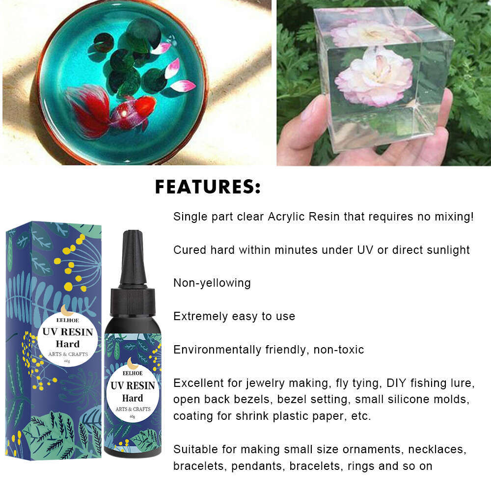 EELHOE High Transparency Resin 100g Nail Art Cochlea UV Shadowless Quick-Drying Glue S260202