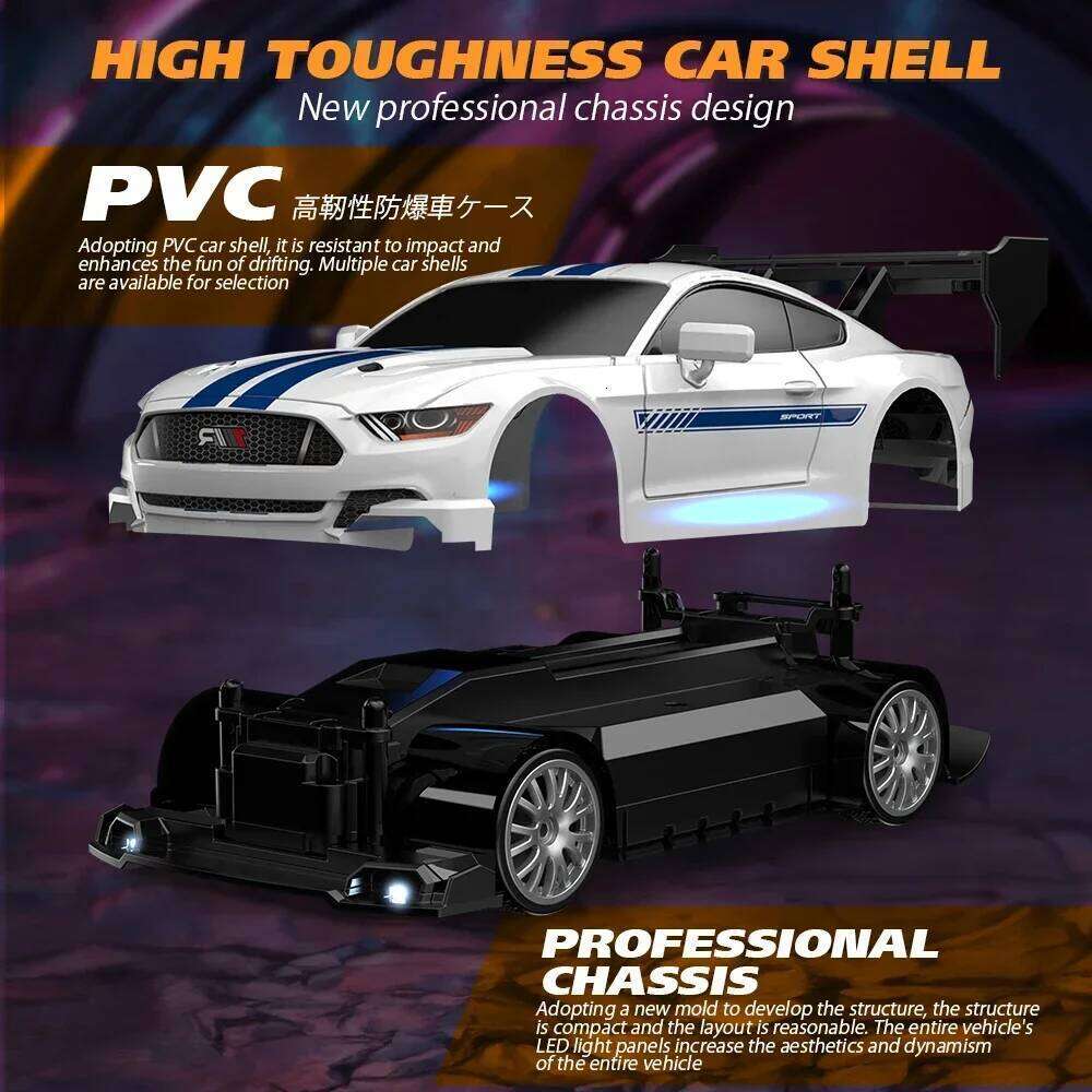 AE86 RC Drift Racing Car 1/24 4WD 30KM/h High Speed with Light 2.4G Radio Controlled Vehicle Model Race Competition Toy for Boys Y260131