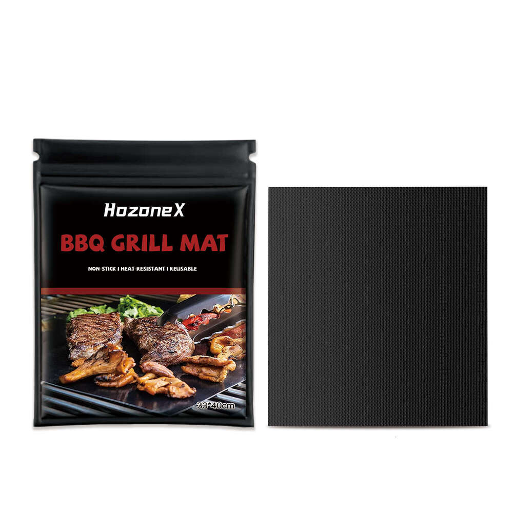 Hozonex Easy Clean Outdoor Grilling BBQ Mat Non-Stick Surface High Temperature Dirt Resistant S260202