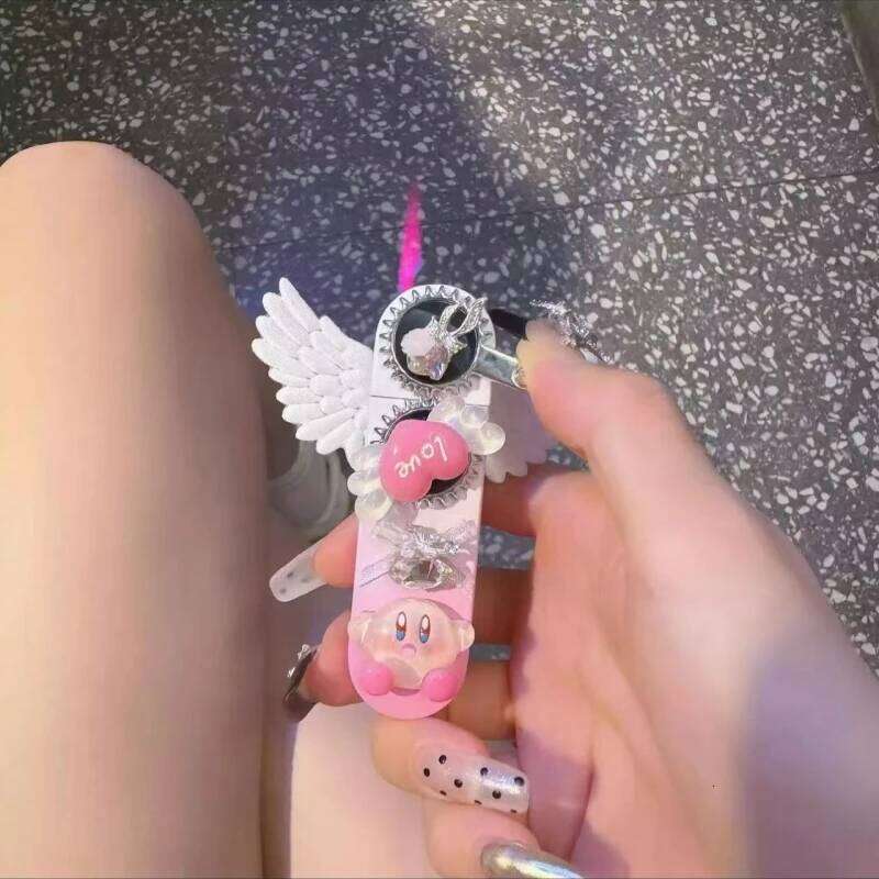 Windproof and Beautiful Angel Wings Inflatable Jet Flame Sacred Pink Lighter Cigarette Accessories Girl Gift W260202