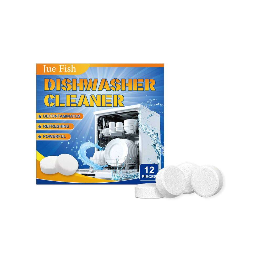 Jue Fish Dishwasher Degreasing Tablets Remove Grease Reduce Scale Keep Tableware Clean Household Cleaning S260202