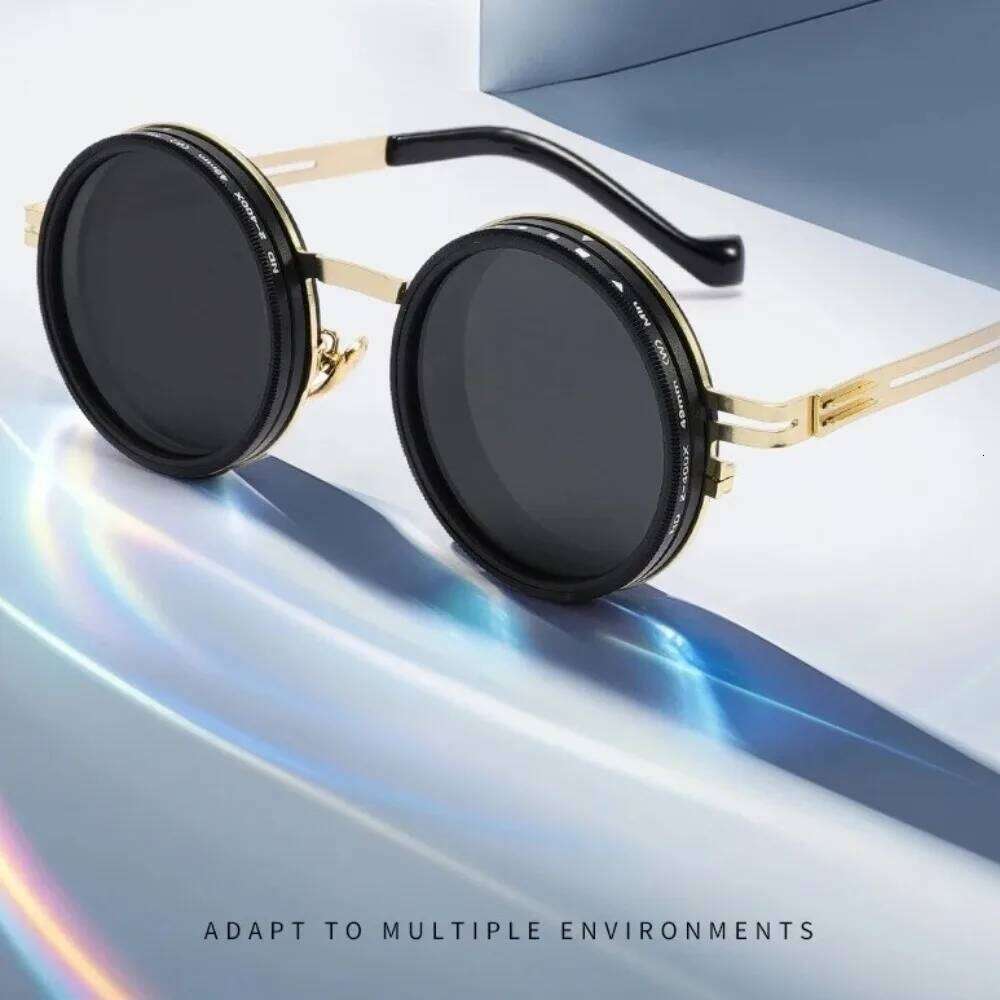 ND2-400 Adjustable Dimming Glasses ND Filter UV400 Polarized With Glasse Case 9 Level Fishing Sunglasses Outdoor H260202