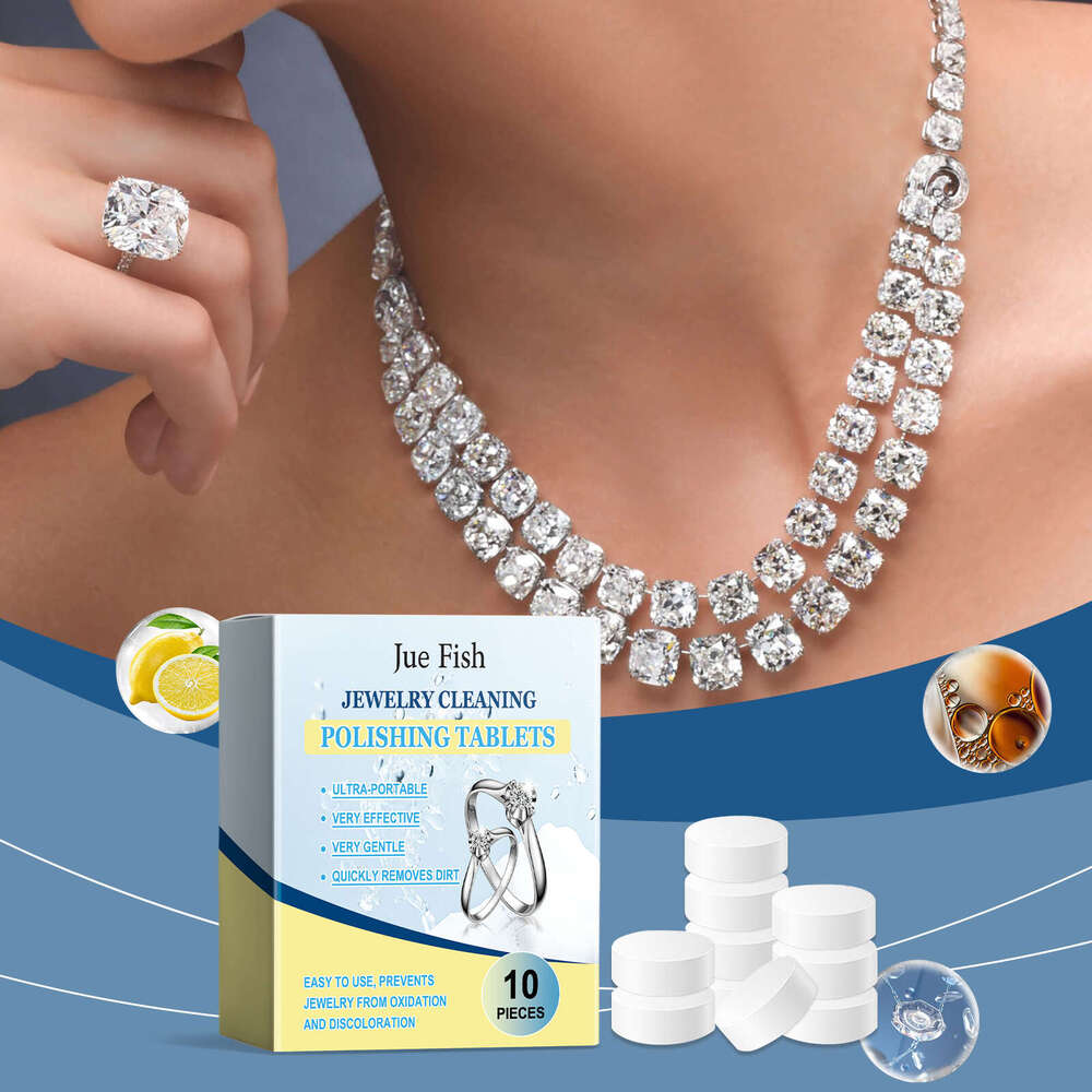 Jue-Fish Effervescent Stain Removal Anti-Oxidation Jewelry Maintenance Cleaning Tablets S260202