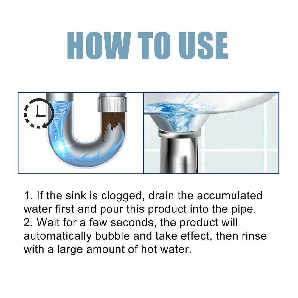 Jue Fish Pipe Kitchen Bathroom Drain Cleaner Oil Stain Blockage Cleaning Deodorizer S260202