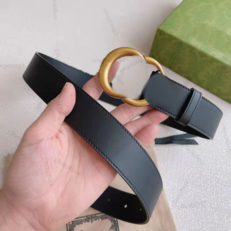 Designer belts Luxury womens belt Waist For Man Fashion Casual Double Gold Buckle mens Black Leather Belts