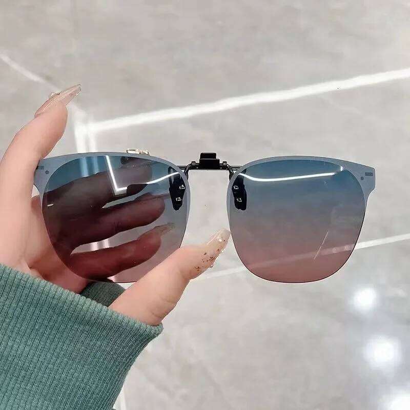 Men Clip On Sunglasse Polarized Flip up Glasses Women Gradient Photochromic Anti UV400 Sunglasses Night Vison Goggles H260202