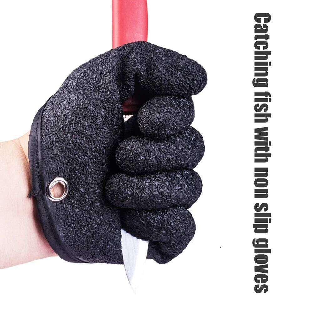 Fishing Anti-Slip Protect Hand from Puncture Scrapes Fisherman Catch Fish Latex Hunting Gloves Left/Right Random Color XJ260202