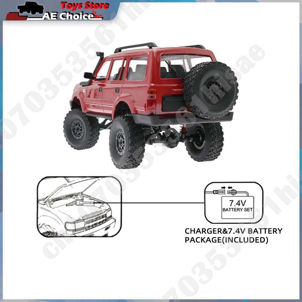 WPL C54 C54-1 1/16 LC80 Model 2.4G 4X4 Off Road Remote Control LED Climbing RC Truck Electric Toy Car Gift for Boy Y260131