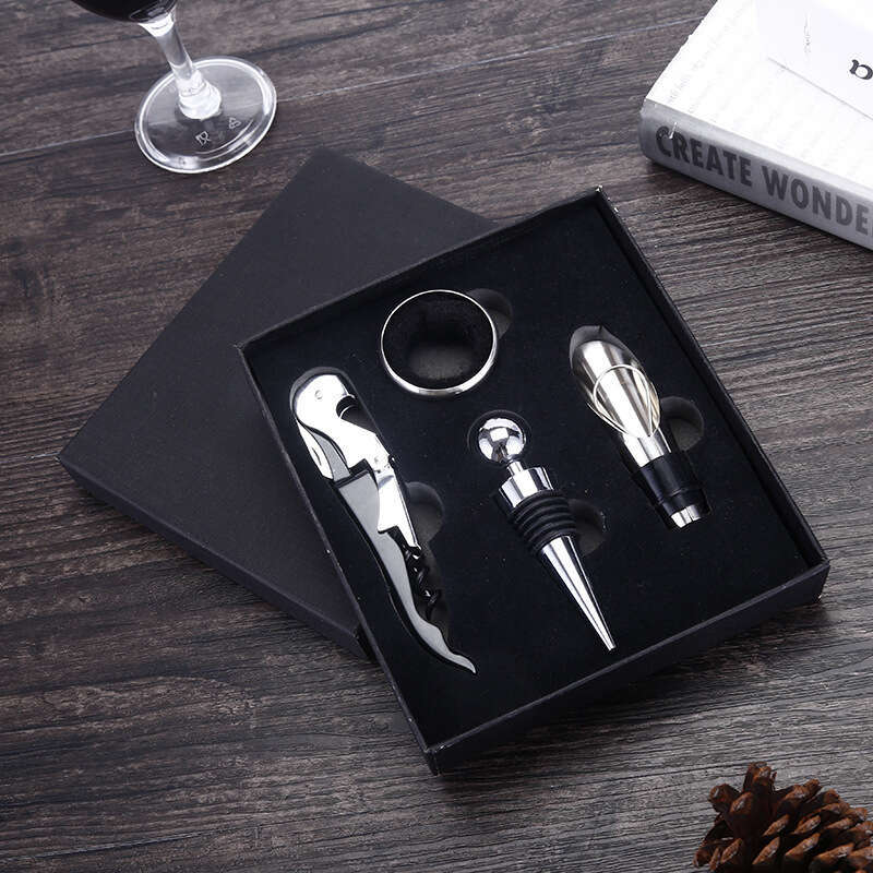 Set with Lid Box, Multifunctional Red Wine Opening Tool, Stainless Steel Opener Gift Box S260202
