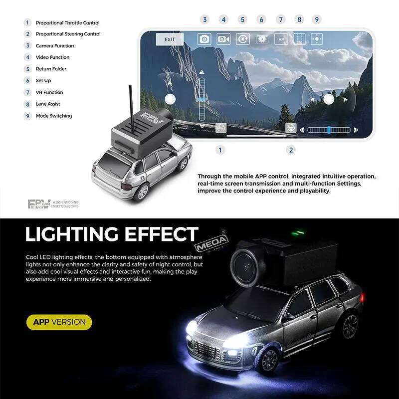 WLtoys 6401 1:64 Mini RC With 720P FPV Camera Wifi APP Remote Control 15mins 3KM/H Car Racing Toy Y260131