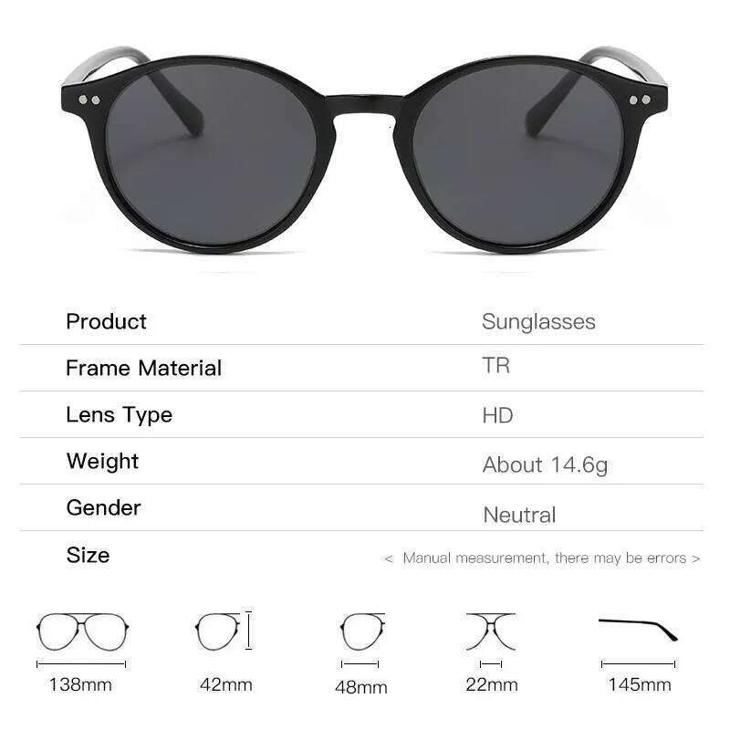 Retro Round Polarized Sunglasses Men Women Classic Leopard Frame Sun Glasses Fashion Black Driving Male Female Goggles UV400 H260202