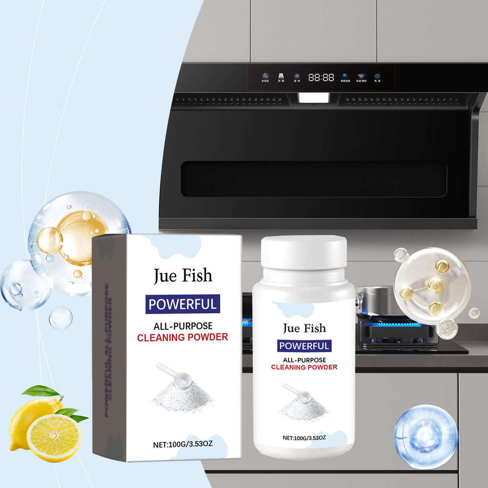 Jue-Fish Multi-Purpose Cleaning Powder Cleaner for Stove and Kitchen Utensils Oil Stain Remover S260202