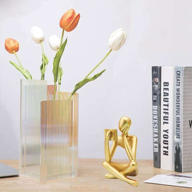 New Creative Abstract Reading Thinker Resin Figurine - Modern Minimalist Home Decor for Living Room Showflat Premium Y260202