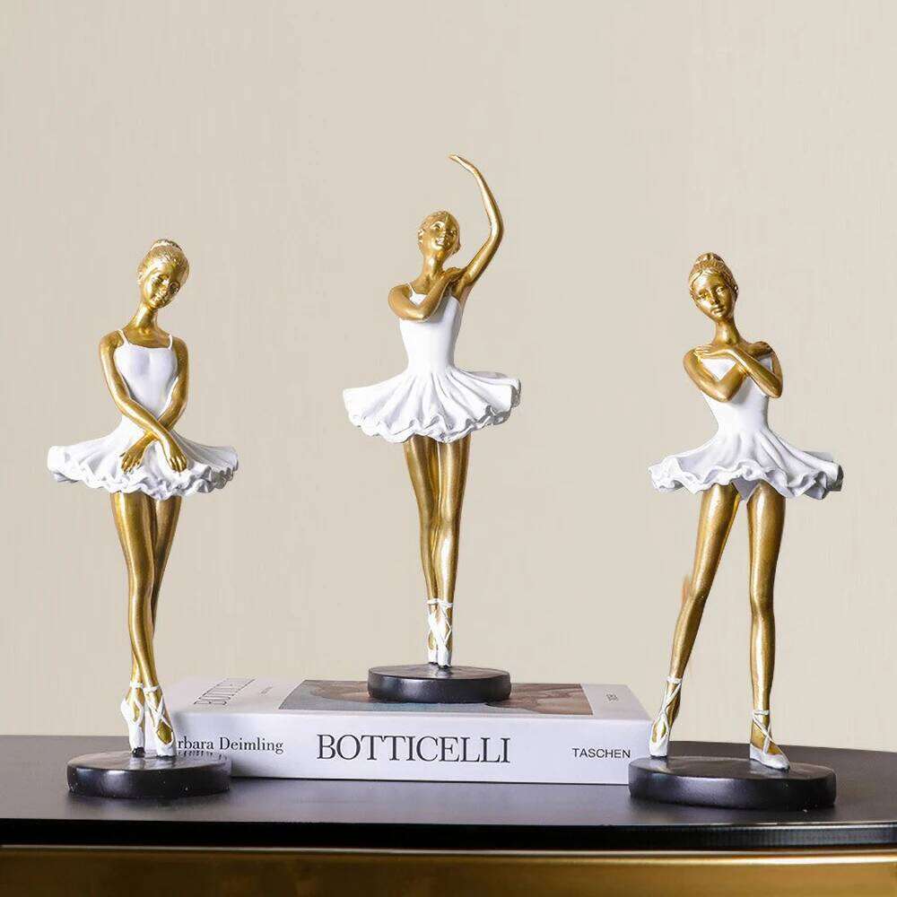 Girl Resin Statue - Cute Dancer Figurine for Children's Room Decor, Birthday Gift, Ballet Lover Collectible Art Y260202
