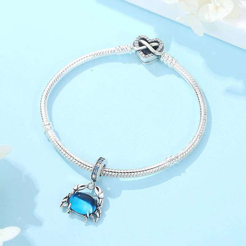 Original 925 Sterling Silver Love Heart Moon Flower Butterfly Pave CZ Bracelets For Women DIY Jewelry Party Gift H260202