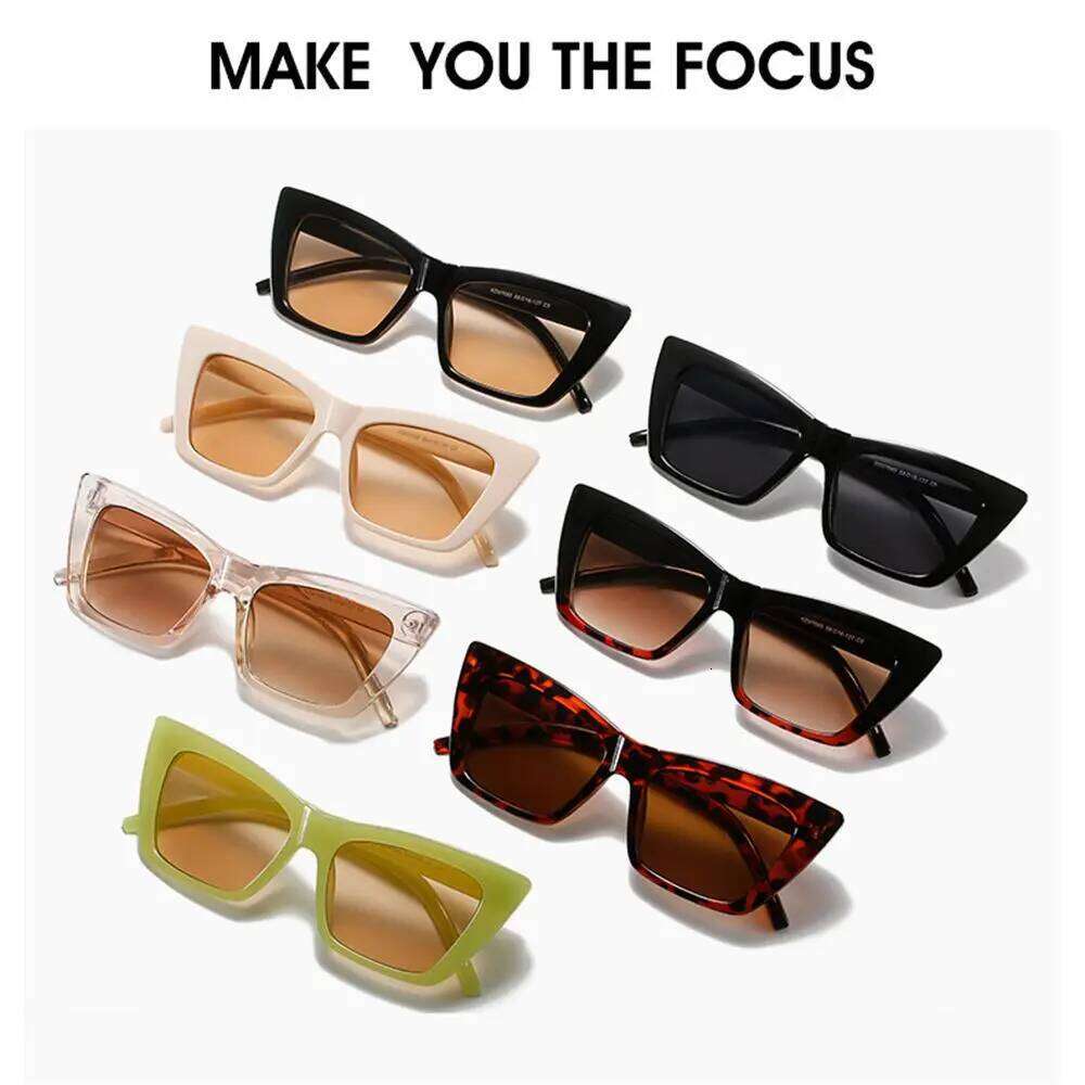 Fashion Square Sunglasses Woman Vintage Cat Eye Design Sun Glasses Female Male Personality Cool Retro Black Cateye Oculos H260202