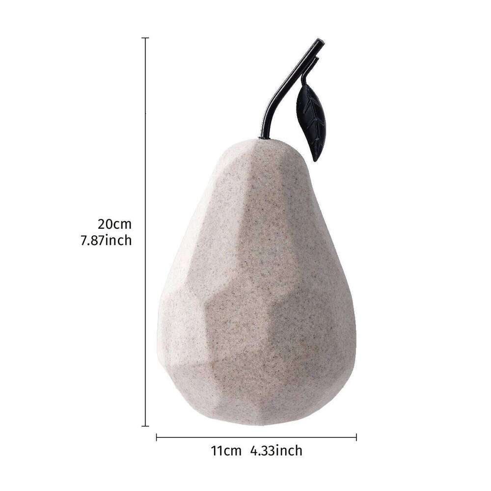 1PC, creative simple geometric apple and pear shaped resin decorative item, a festive home desktop display Y260202