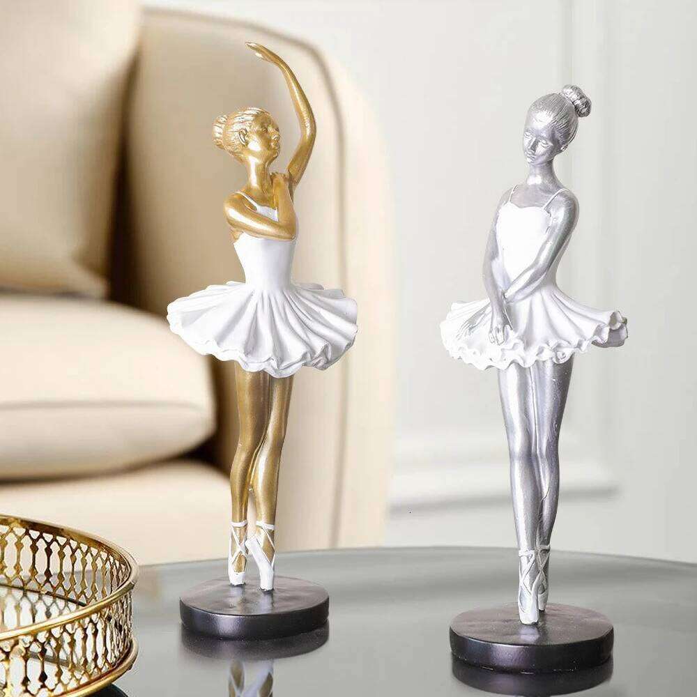 Girl Resin Statue - Cute Dancer Figurine for Children's Room Decor, Birthday Gift, Ballet Lover Collectible Art Y260202