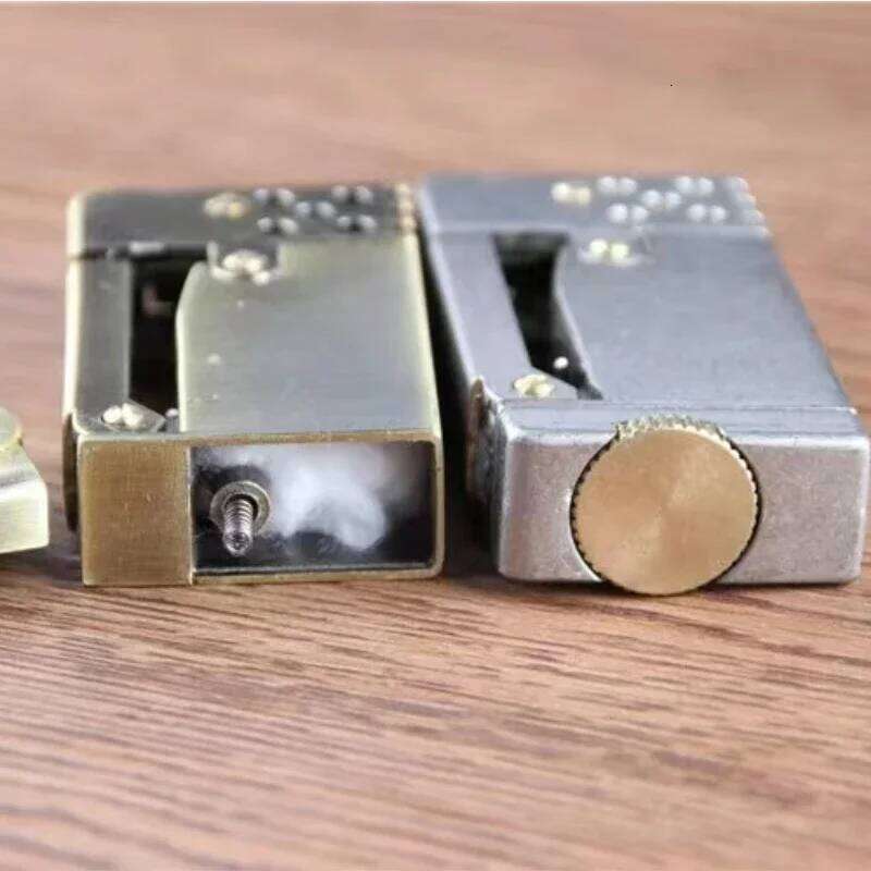Vintage Nostalgic Petrol Trenche Kerosene Retro Gasoline Flint Side Pressure Ignition Cigarette Lighter W260202