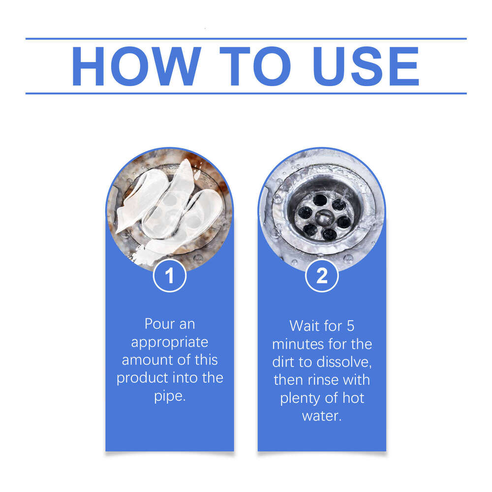 JAKEHOE for Sink Drain Kitchen Toilet Pipe Fast Dissolving Cleaner S260202