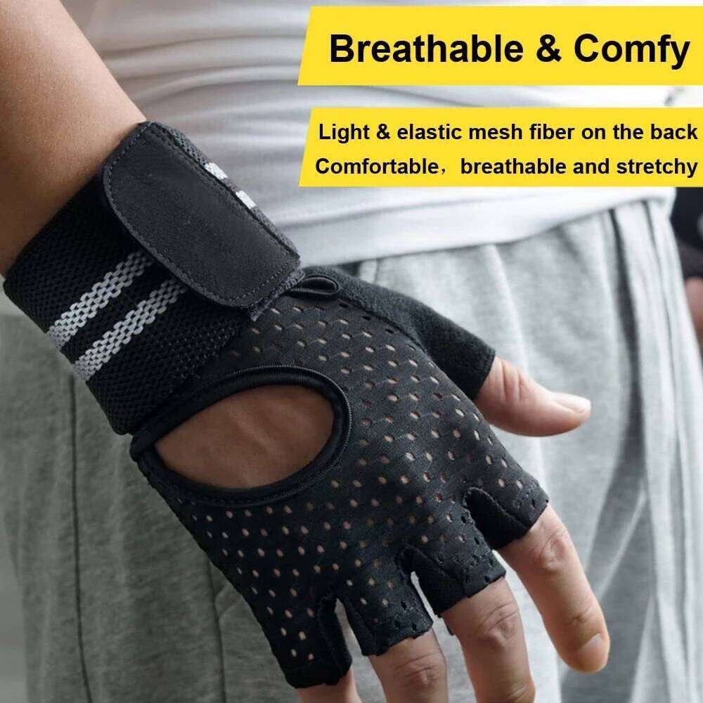 Weightlifting Men Women Workout Glove Barbell Gym Fitness Gloves with Wrist Support for Cossfit Training Exercise Protect XJ260202