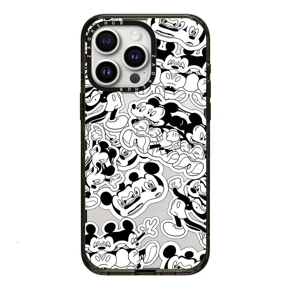 Cute Mickey Mouse Dense Cheek Support iPhone 16 Pro Max Apple 15 Transparent 14 Acrylic Phone Case 13 S260128