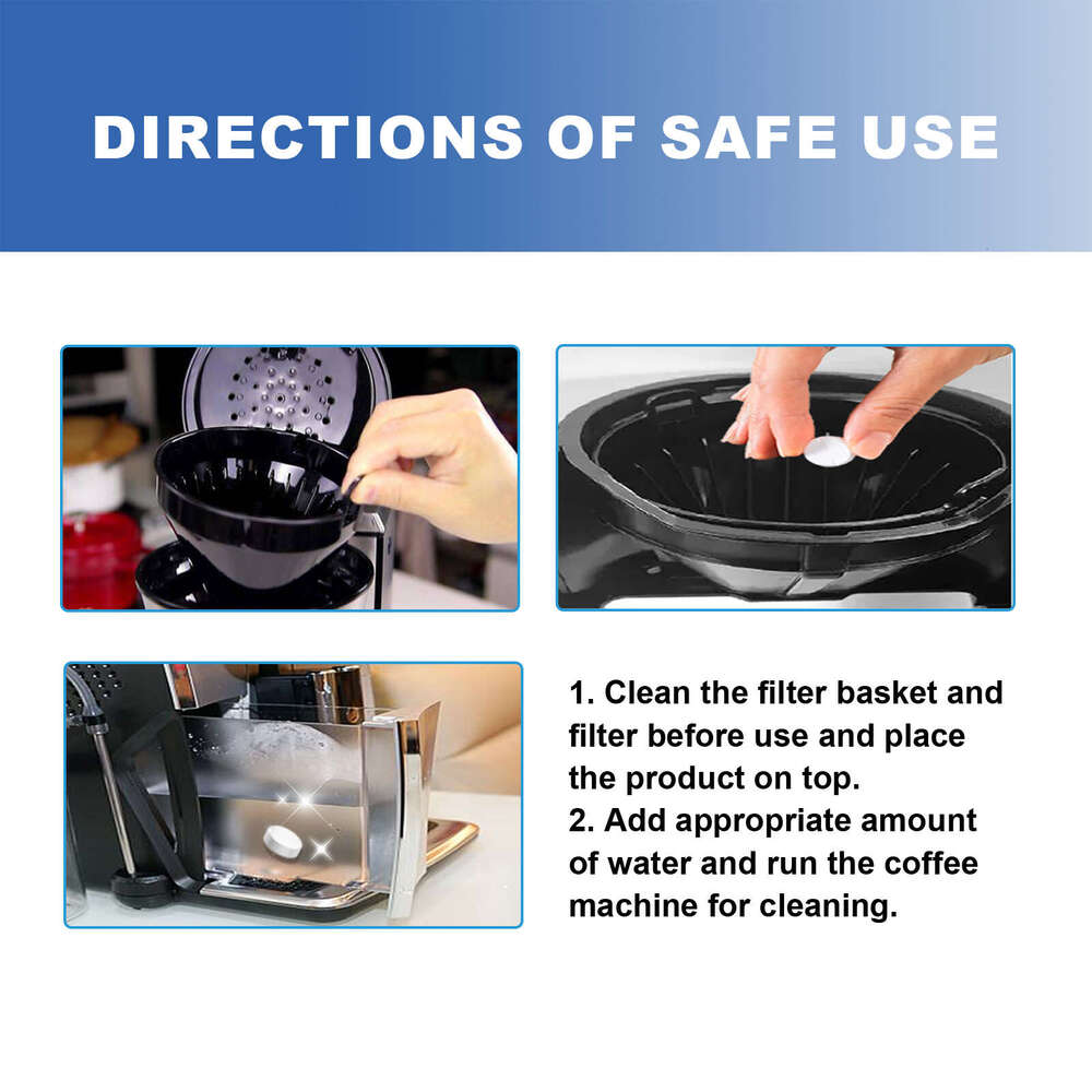 jakehoe Coffee Machine Brewer Filter Stain Scale Cleaning Tablets S260202