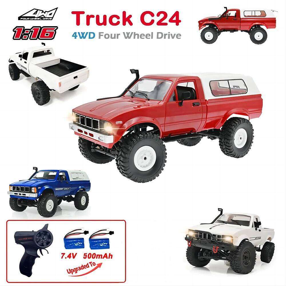 WPL C24 Remote Control RC 2.4G 4WD 4x4 Off-Road Rock Crawler Buggy Semi Truck RTR Racing Vehicles Car Gifts Toys Y260131