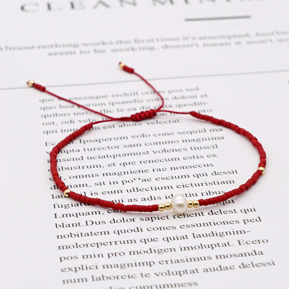 Bohemian-style natural pearl beaded bracelet, handcrafted, adjustable, and available for wholesale