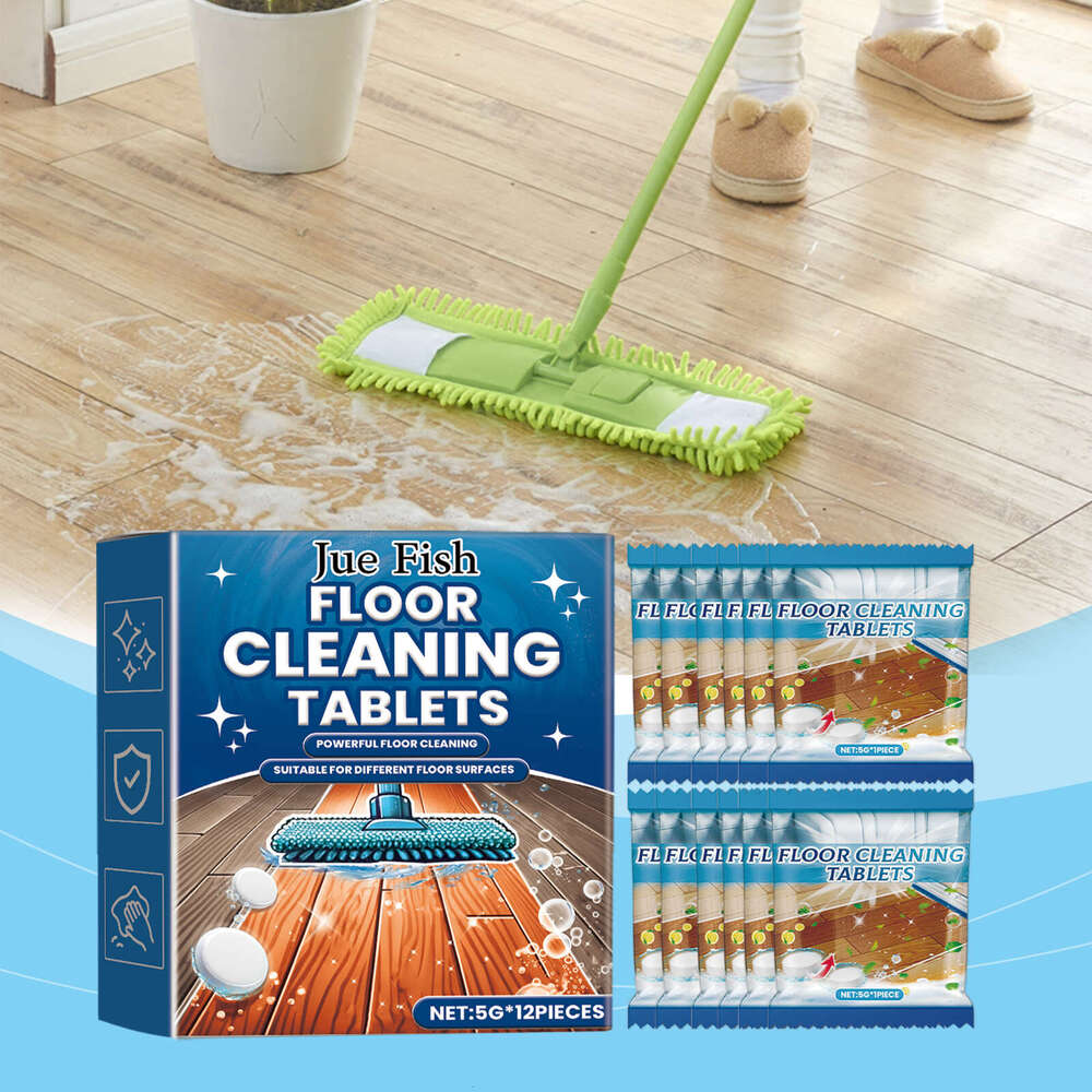 JUE FISH Floor Tile Stain Removal Descaling Polishing Cleaning Effervescent Tablets S260202