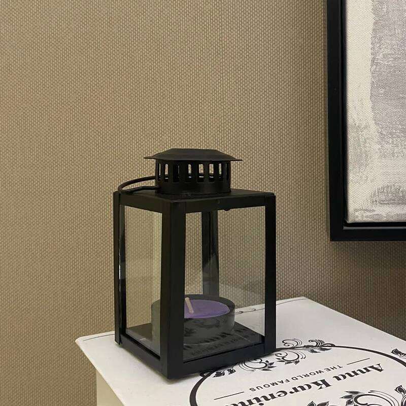 Simple pony lamp portable wrought iron retro candle holder home decoration ornament Y260131