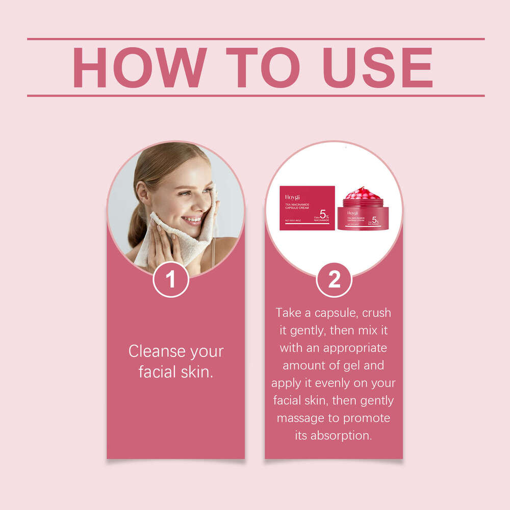 Hoygi Niacinamide Moisturizing Capsule Gentle Skincare Locks in Moisture Refreshing Easy Absorption Nourishing Hydrating Face Cream S260131