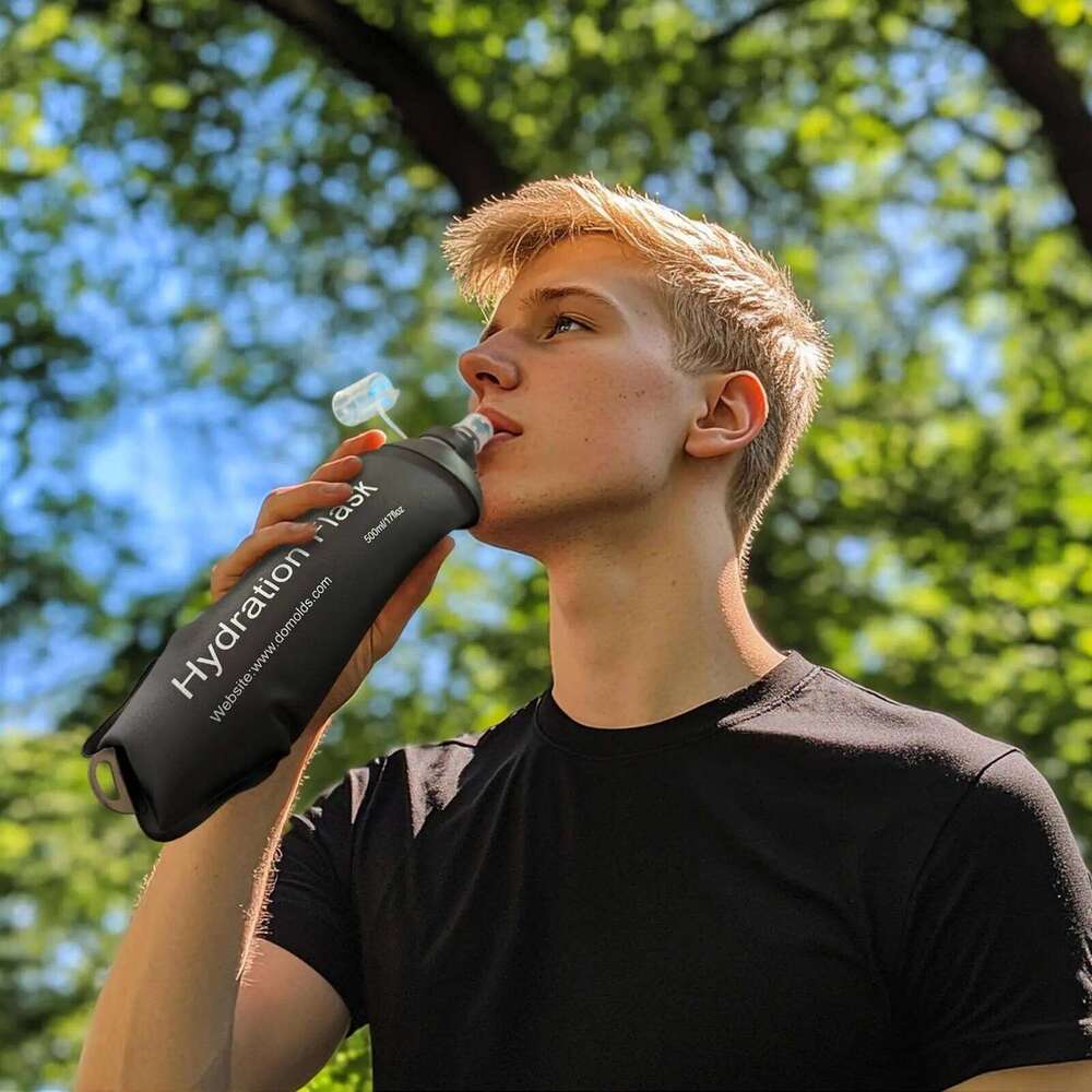 2PC150ml Flask, TPU Collapsible Soft Hydration Pack, Running Vest, Folding Water Bottle for Hiking Cycling Z260202