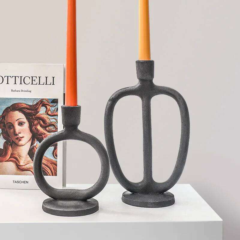 Retro Frosted Candlestick Holder, Nordic Table Centerpieces, Candle Stand, Home Decor, Wedding Ornaments Y260131