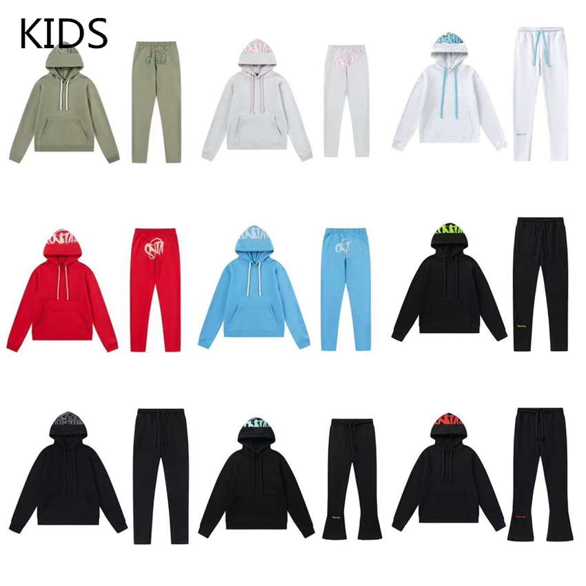 Children Synaworlds sweatshirt Designer tracksuit boys Streetwear Hip Hop girls hoodie pants pure cotton clothes Youth 156-170cm Tall Oversize Teens Tops 02